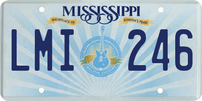MS license plate LMI246
