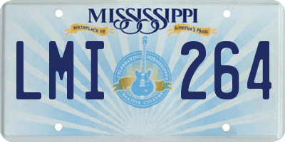 MS license plate LMI264