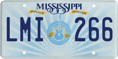 MS license plate LMI266