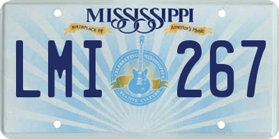 MS license plate LMI267