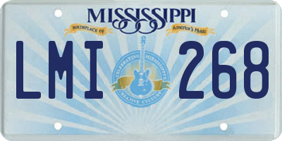 MS license plate LMI268