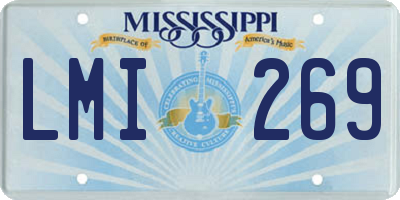 MS license plate LMI269