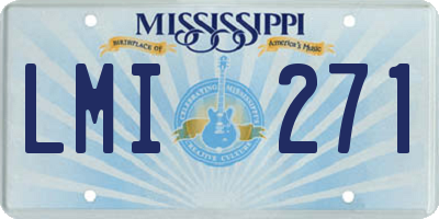 MS license plate LMI271