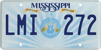 MS license plate LMI272