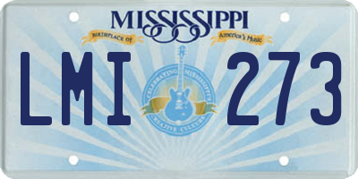 MS license plate LMI273