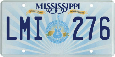 MS license plate LMI276