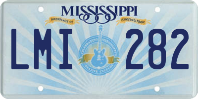 MS license plate LMI282