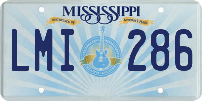 MS license plate LMI286