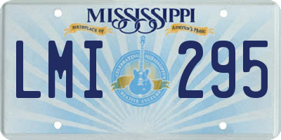 MS license plate LMI295