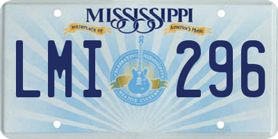 MS license plate LMI296
