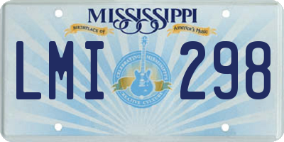 MS license plate LMI298
