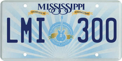 MS license plate LMI300