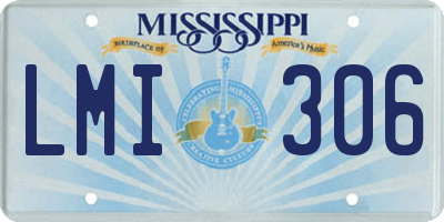 MS license plate LMI306