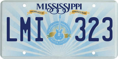 MS license plate LMI323