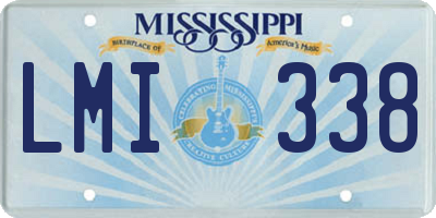 MS license plate LMI338