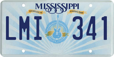 MS license plate LMI341