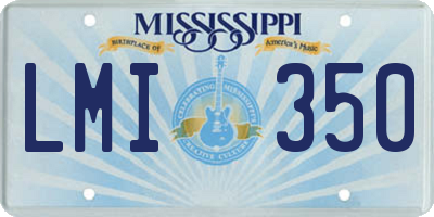 MS license plate LMI350