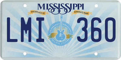 MS license plate LMI360