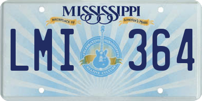 MS license plate LMI364