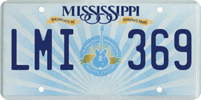 MS license plate LMI369