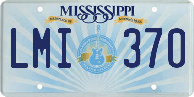 MS license plate LMI370