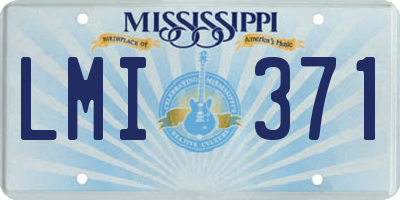 MS license plate LMI371