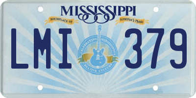 MS license plate LMI379