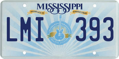 MS license plate LMI393
