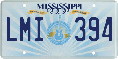 MS license plate LMI394