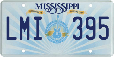 MS license plate LMI395