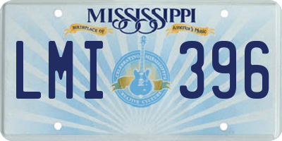 MS license plate LMI396