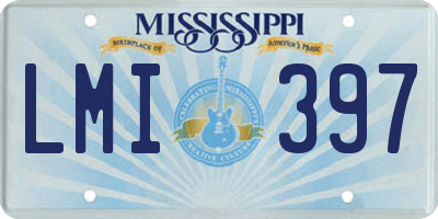 MS license plate LMI397