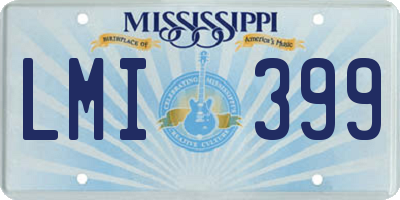 MS license plate LMI399