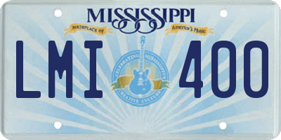 MS license plate LMI400