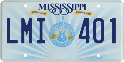 MS license plate LMI401