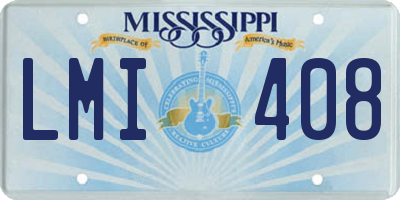 MS license plate LMI408