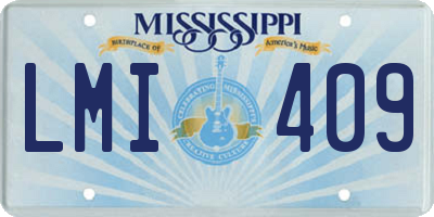 MS license plate LMI409