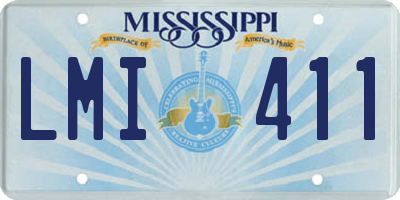 MS license plate LMI411