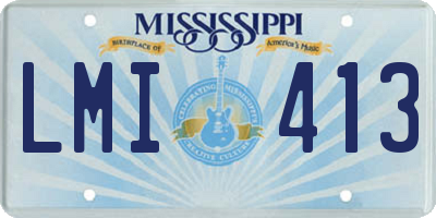 MS license plate LMI413