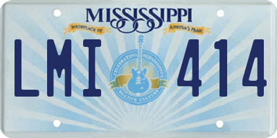 MS license plate LMI414