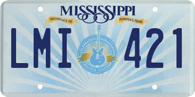MS license plate LMI421