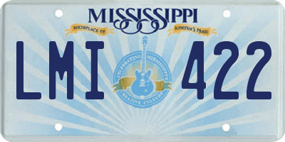 MS license plate LMI422