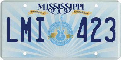 MS license plate LMI423