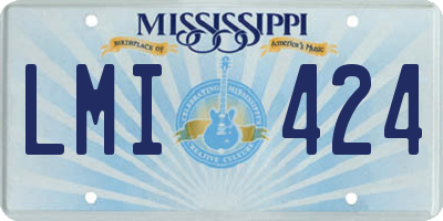 MS license plate LMI424