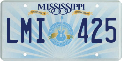 MS license plate LMI425