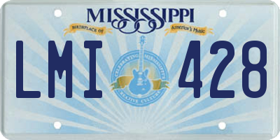 MS license plate LMI428