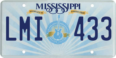 MS license plate LMI433