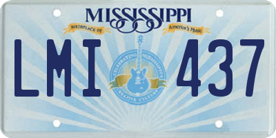 MS license plate LMI437