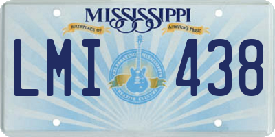 MS license plate LMI438