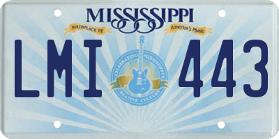 MS license plate LMI443
